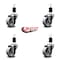 Service Caster 3'' Semi Steel Wheel Swivel 1-1/2'' Expanding Stem Caster Set, 4PK SCC-EX20S314-SSS-112-4 - alternate 3